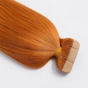 Bone Straight Tape-In Extensions - Copper Orange
