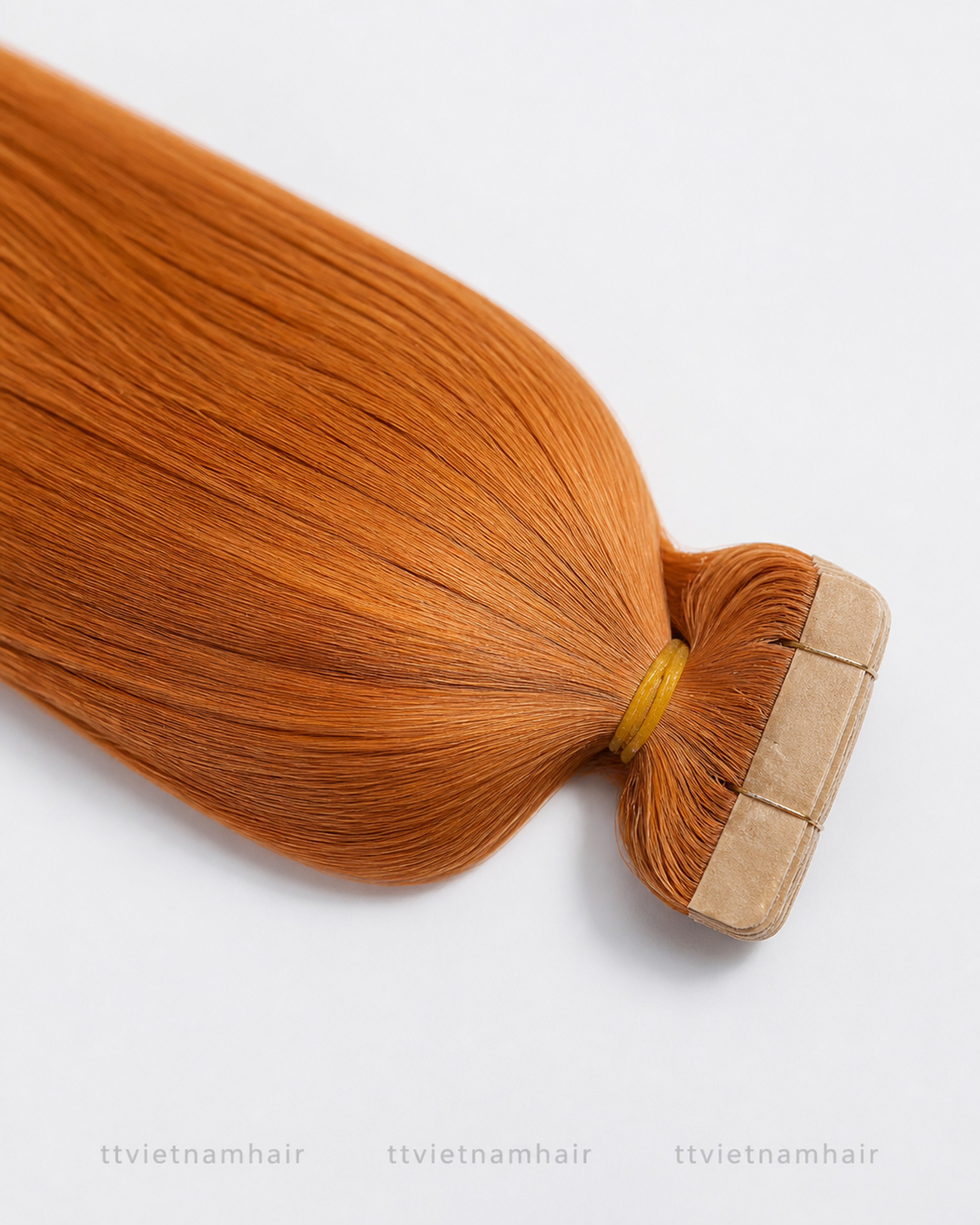 Bone Straight Tape-In Extensions - Copper Orange by T&T VIETNAMHAIR