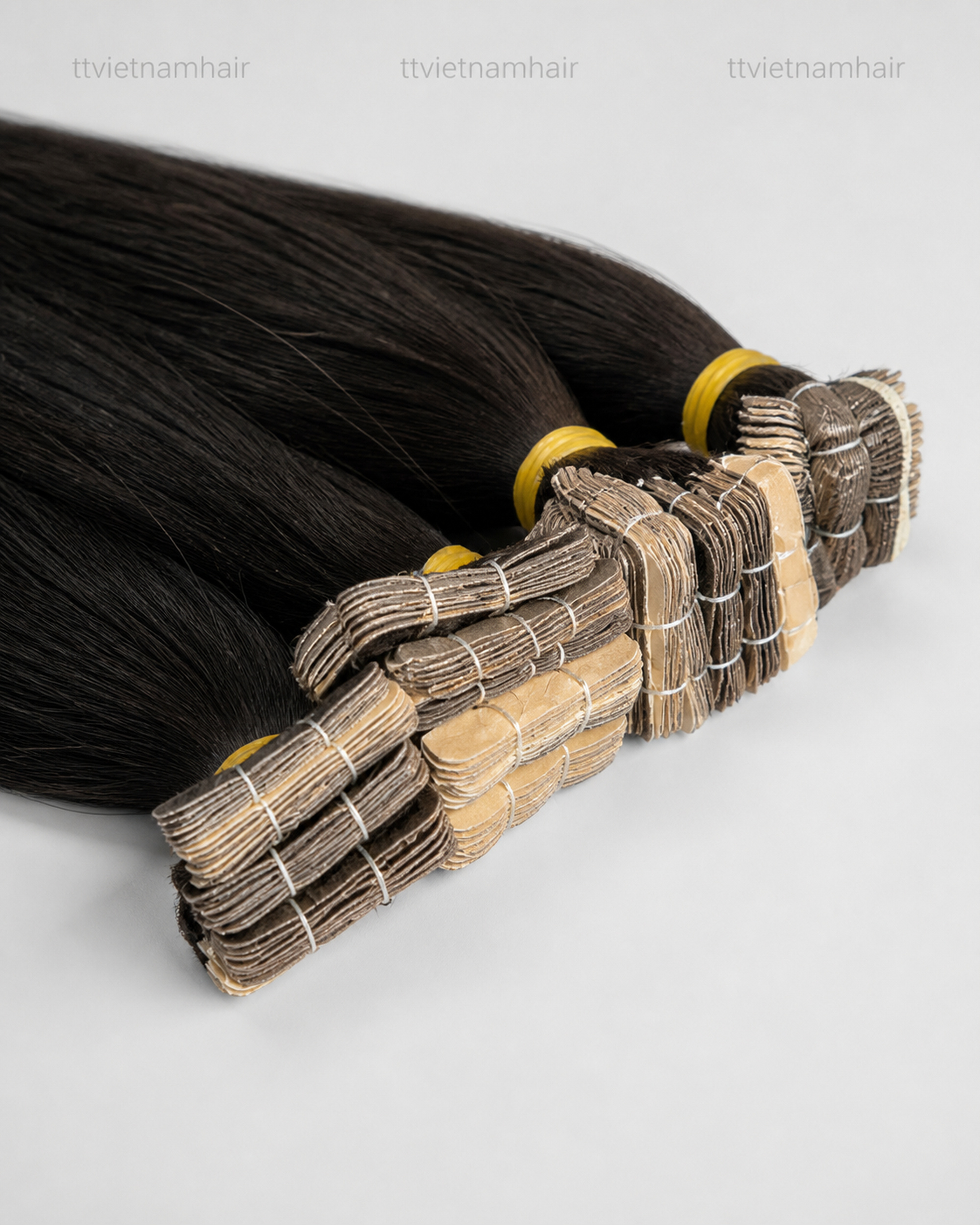Black Bone Straight Tape-In Hair Extensions by T&T VIETNAMHAIR