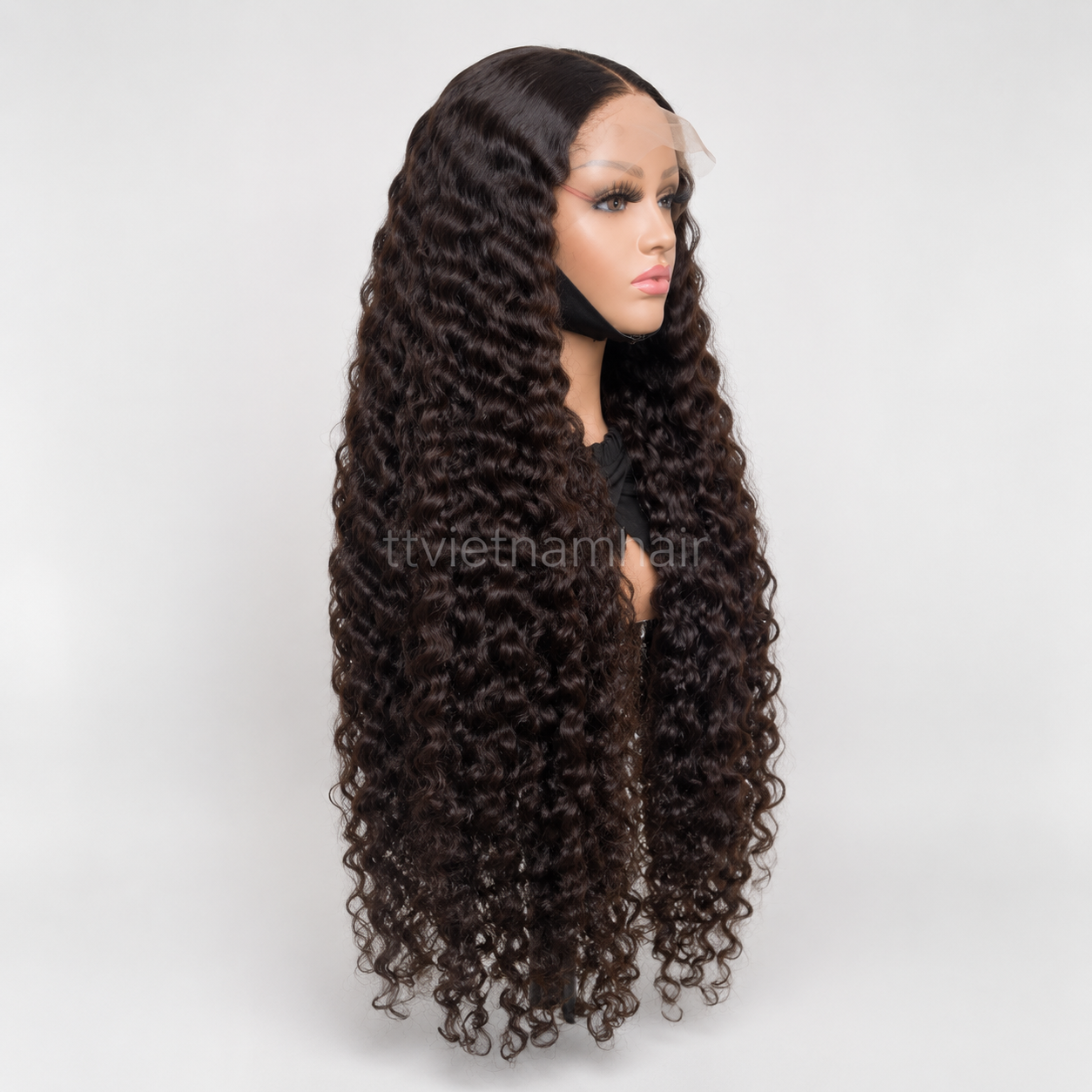 5×5 Closure Wig – Brown Eurasian Curly 34 Inch 400g | SDD Virgin Super Double Drawn Vietnamese Hair