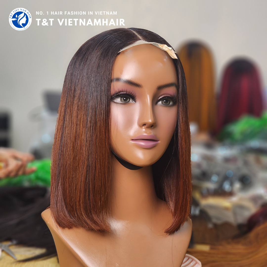 Ombre Brown 2×6 Closure Bob Wig – Virgin Hair by T&T VIETNAMHAIR