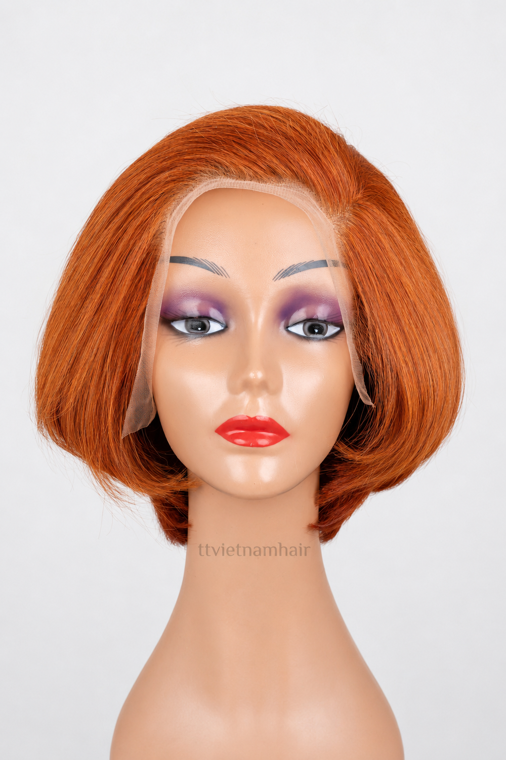 Copper Orange 13×4 Frontal Bob Wig