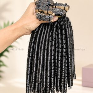 Pixie Curly Tape-In Hair Extensions – Black