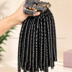 Natural Black Spiral Curly Tape-In Hair 100g – Virgin Hair SDD