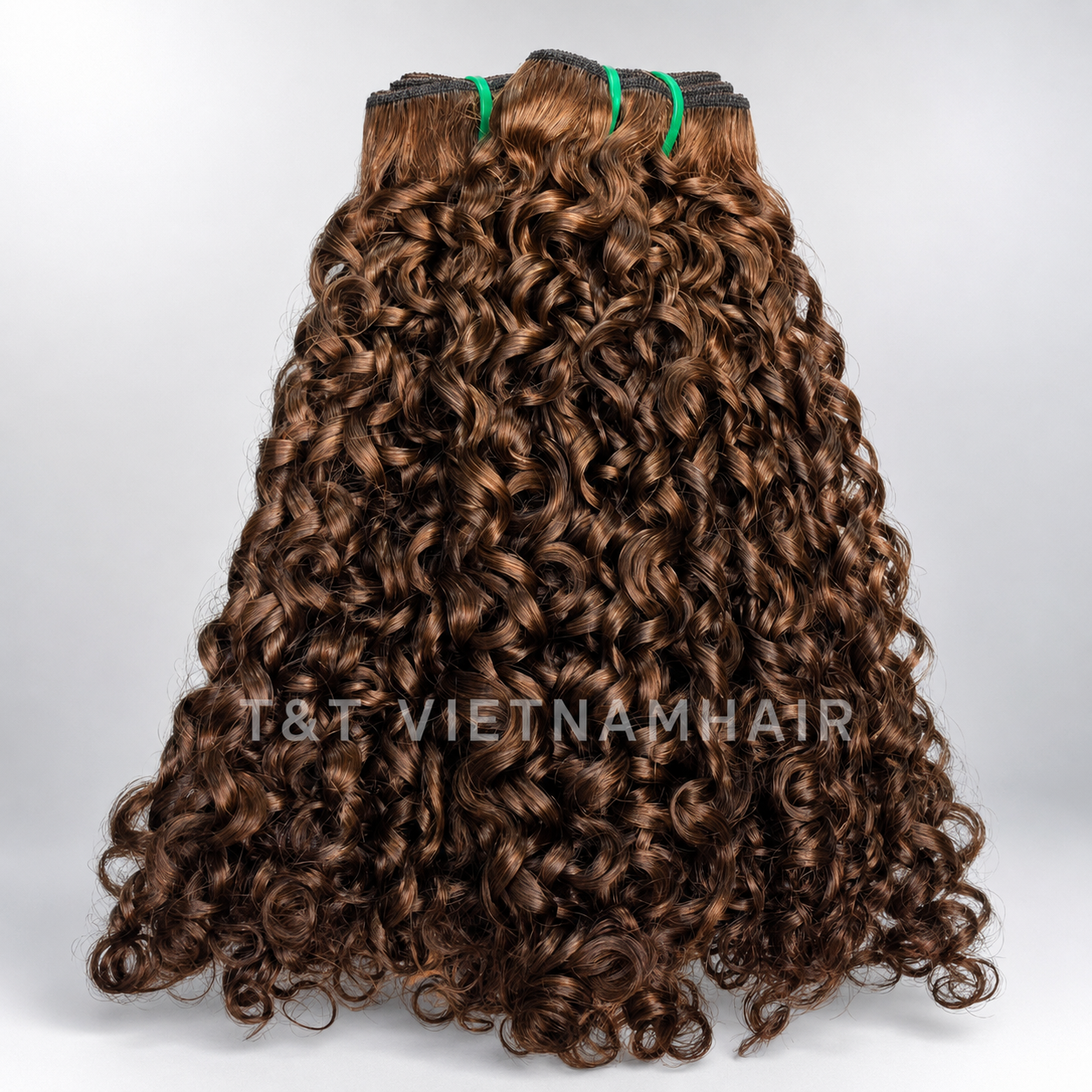 Pixie Curl Hair Bundle – Brown | Virgin Super Double Drawn Vietnamese Hair by T&T VIETNAMHAIR