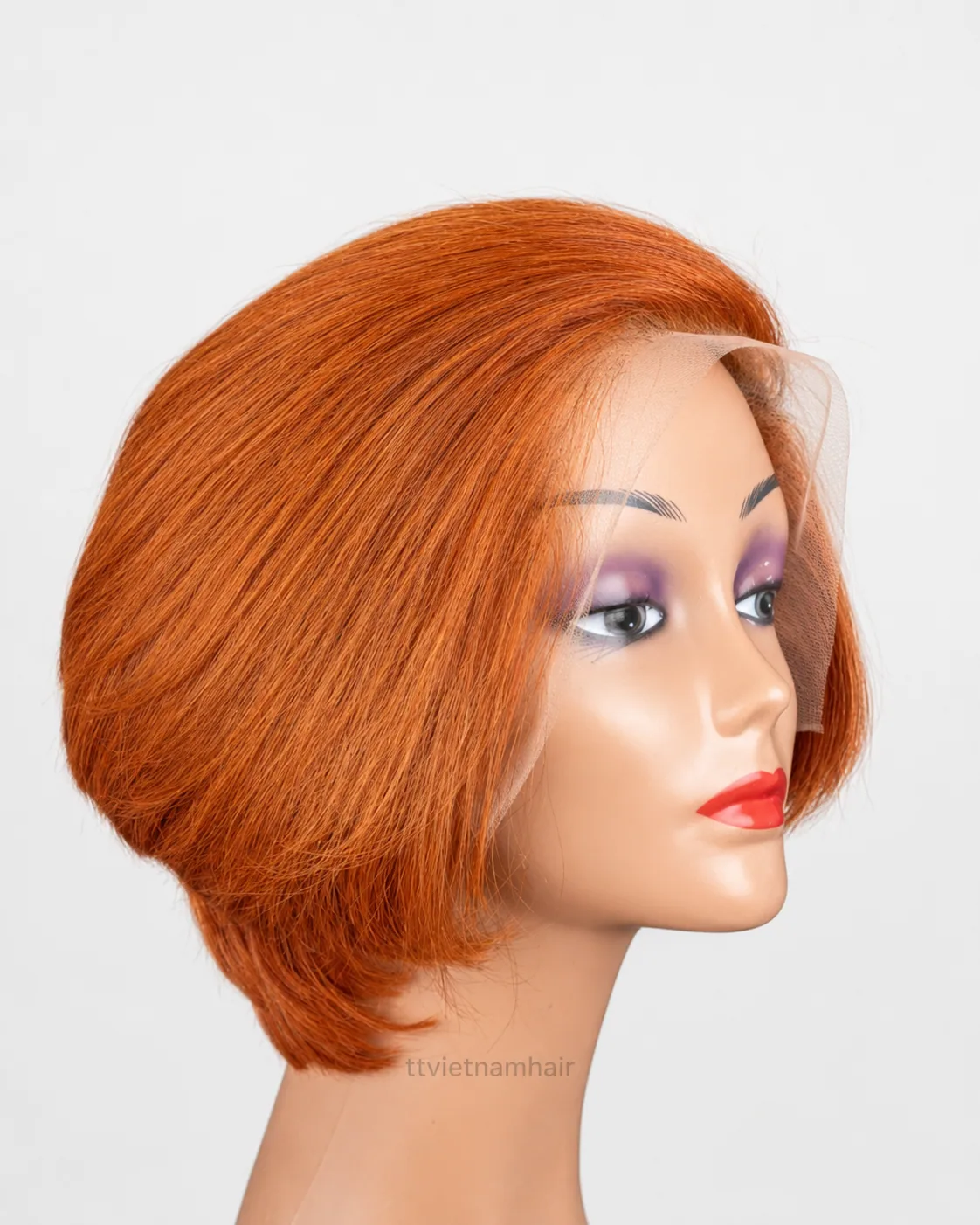 Copper Orange 13×4 Frontal Bob Wig by T&T VIETNAMHAIR