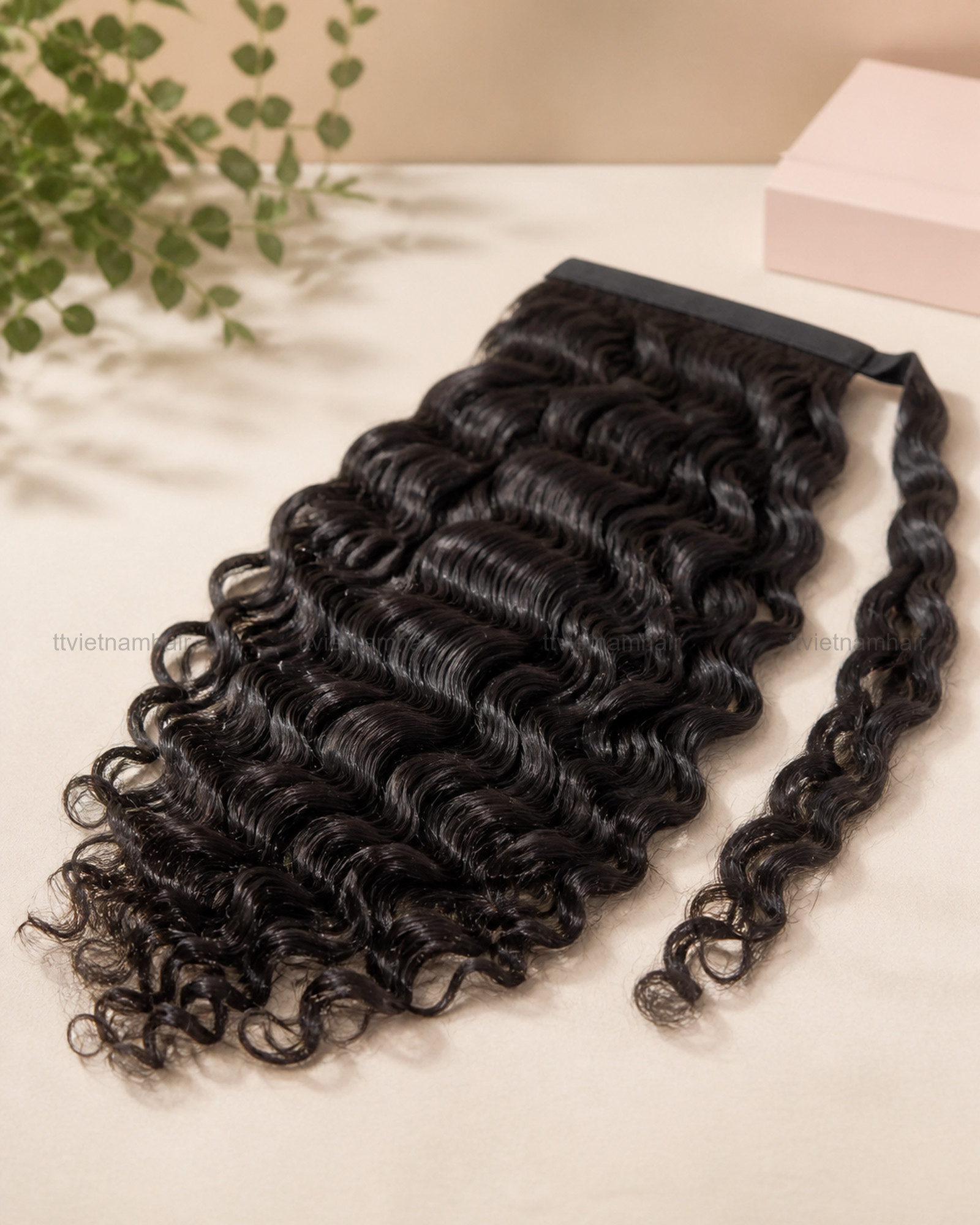 Natural Black Water Wave Wrap Ponytail – 10–32 Inch by T&T VIETNAMHAIR