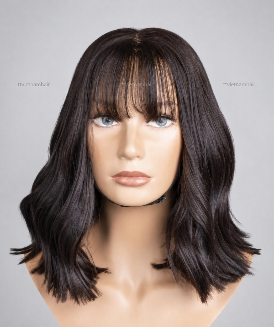 Vietnamese Silk Base Fringe Wavy Wig - 10 Inch 150g — real T&T VIETNAMHAIR product