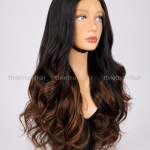 13×4 Ombre Chestnut Brown Frontal Wig – Body Wave