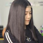 2x6 natural black bone straight closure wig – side view