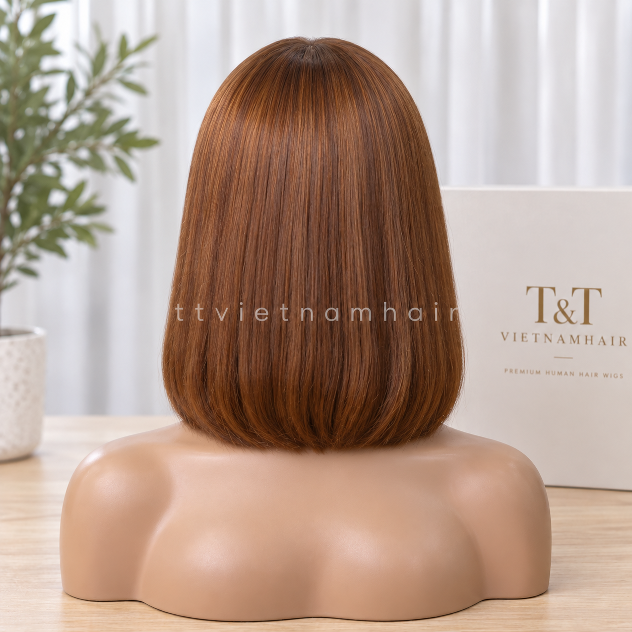 2x6 Brown & Blonde Money Piece Closure Wig – Bone Straight SDD