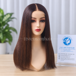 Ombre Dark Brown Bone Straight Lace Wig – Virgin Hair SDD