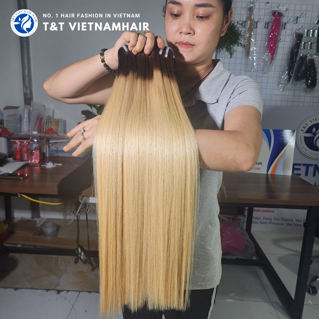 Ombre Honey Blonde Bone Straight Hair Bundles – 100g Virgin Hair SDD — real T&T VIETNAMHAIR product