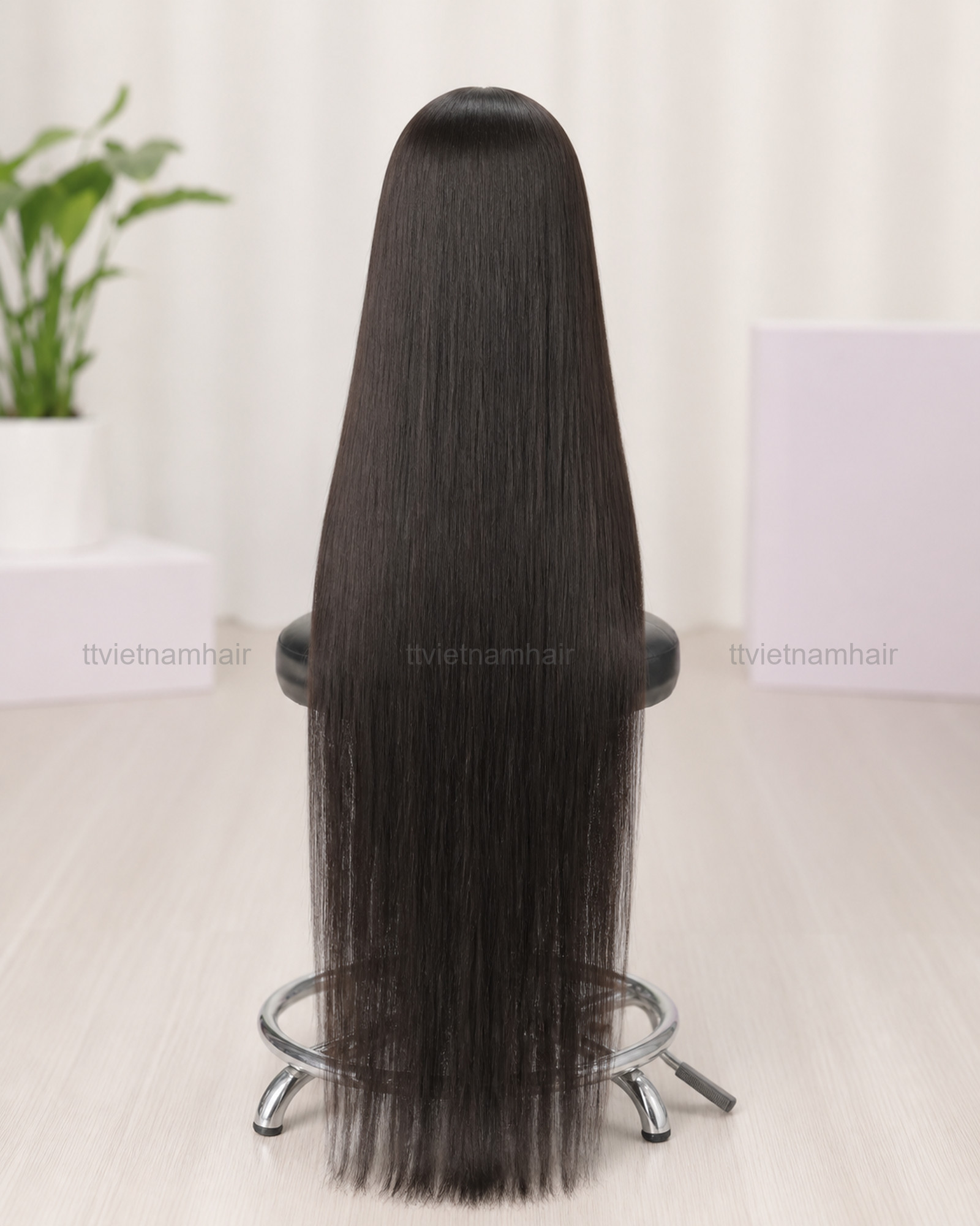 5×5 Closure Wig – Natural Black Bone Straight