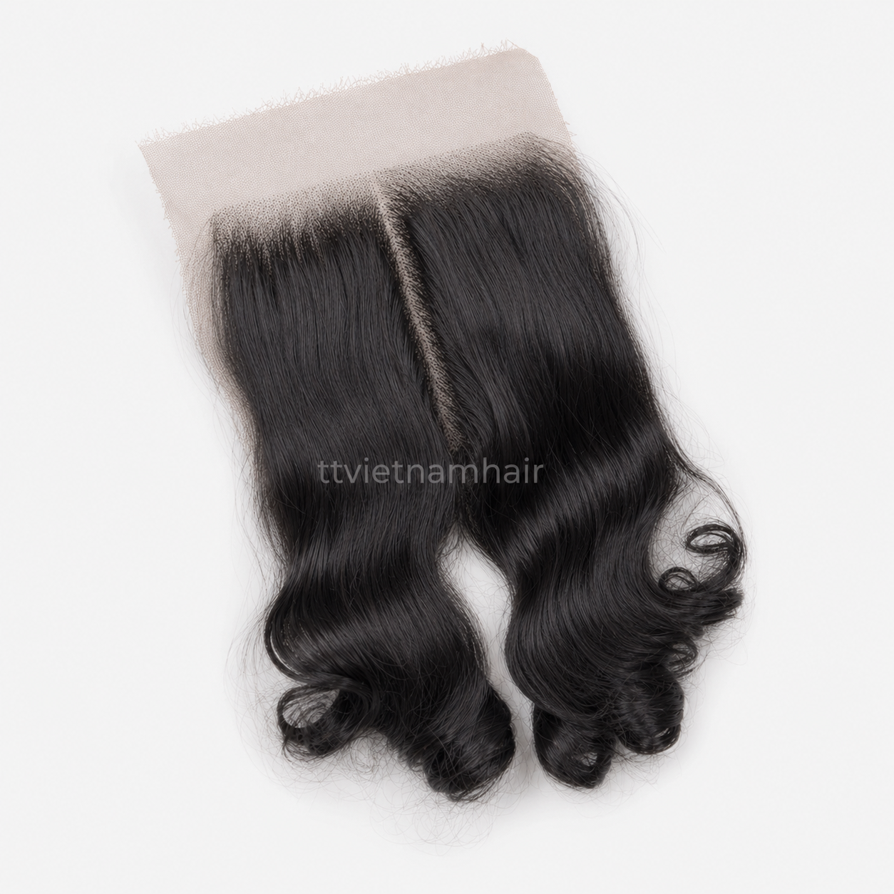 6×6 Natural Black Bouncy Curl Lace Closure