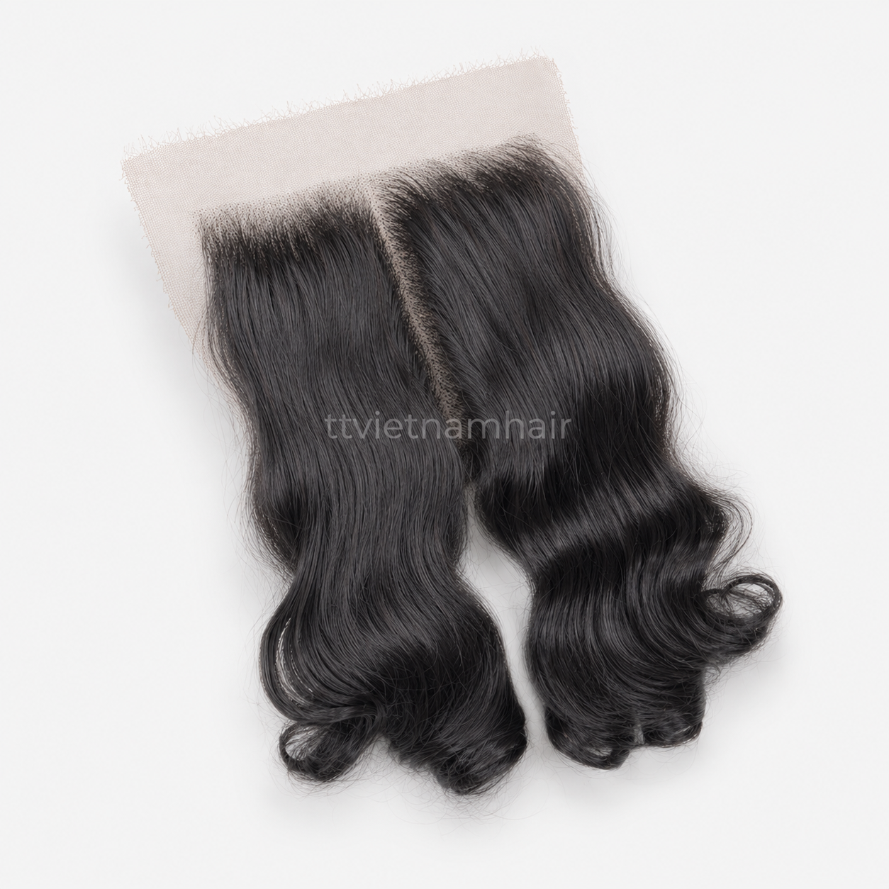 6×6 Natural Black Bouncy Curl Lace Closure