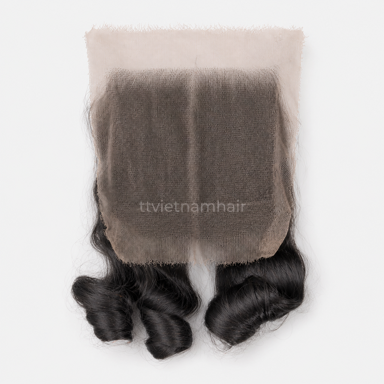 6×6 Natural Black Bouncy Curl Lace Closure